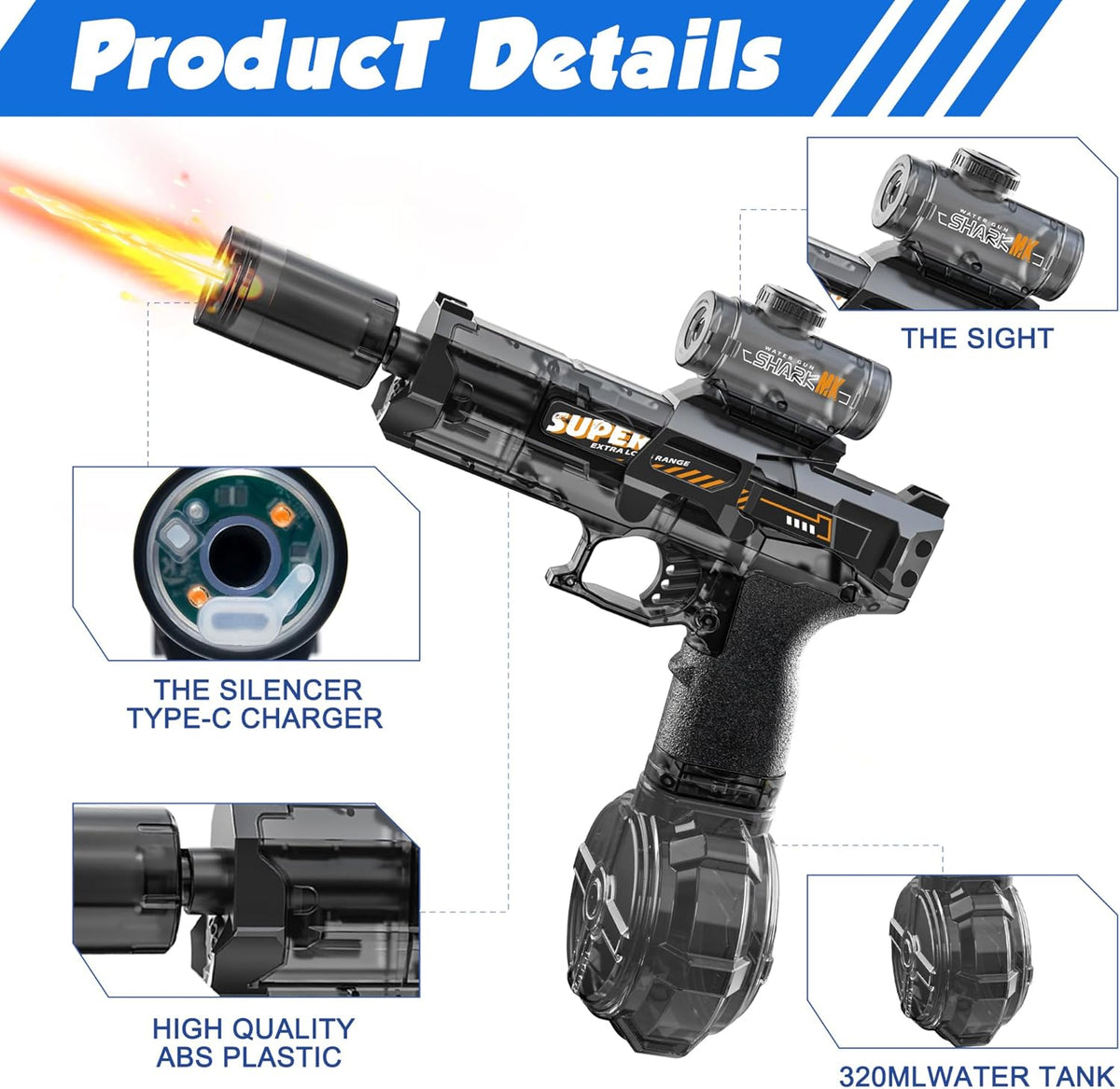 SuperSplash™ LED Water Blaster Pro