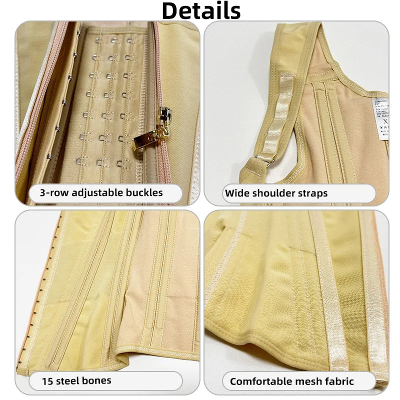 Body Shaper Adjustable Double Compression Waist Trainer