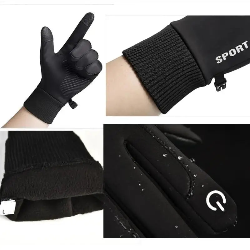 Winter Waterproof Sport Touch Screen Fleece Gloves