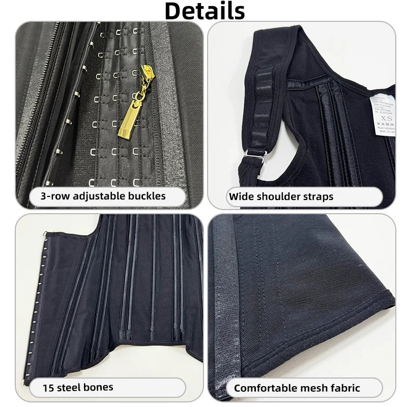 Body Shaper Adjustable Double Compression Waist Trainer