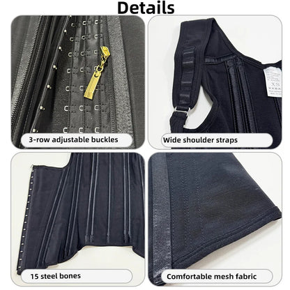 Body Shaper Adjustable Double Compression Waist Trainer